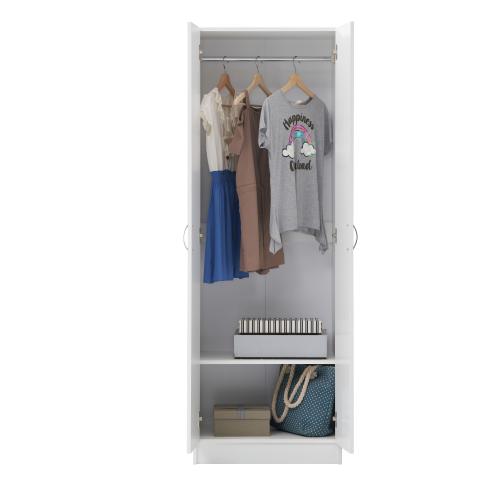 Essentials 2 Door Wardrobe White | TAD510 | 